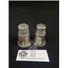 Image 1 : Pair of Small Sterling Silver Salt and Pepper Shakers