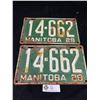 Image 1 : Pair of 1929 Manitoba License Plate