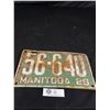 Image 1 : 1929 Manitoba License Plate