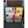 Image 1 : Vintage 38" x 38" Coca Cola Stadium Clock Does Work and Light Up but is Faded over the Years