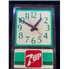 Image 2 : Vintage 11" x 19" 7 Up Wall Clock