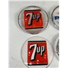 Image 2 : Lot of Chrome and Center Glass 7 Up Face Plates