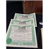 Image 2 : Decorative 14" x 9"x 14" Lidded Chest with Stock Certificates