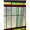 Image 2 : Antique American Made 42" x 19" Stained Glsss Window No Chips or Cracks, NO SHIPPING