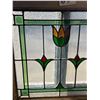 Image 2 : Antique British Made 22" x 21" Stained Glsss Window No Chips or Cracks, NO SHIPPING