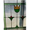 Image 2 : Antique 28 x 21." Stained Glass Window in Frame from England With 2 Cracks in 1 Panel or Cracks NOSH