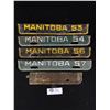 Image 1 : 53,'54,'56,'57,'59 Manitoba License Plate Tags