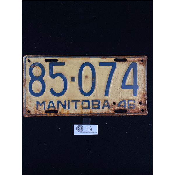 1946 Manitoba License Plate