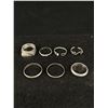 Image 1 : 7 Silver Ring Bands, Some Sterling Silver