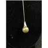 Image 2 : .925 Sterling Silver w/Large Pearl Pendant Necklace