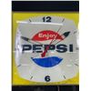 Image 2 : Vintage Pepsi Electric Clock 15 1/4" x 15 1/4" Clock works Needs new Light Bulb