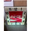 Image 1 : Vintage Coca Cola Stadium Clock, 38"x38" Lights Up. Clock Doesn't Work  Crack on Face NO SHIPPING