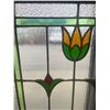 Image 2 : Antique 20 1/2" x 24 3/4" Stained Glass Window In Frame. England NO SHIPPING