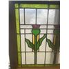 Image 2 : Antique 21 3/4' x 24 1/2" Stained Glass Window In Frame. England NO SHIPPING