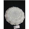 Image 2 : Vintage 10" Milk Glass Deviled Egg Server w/Gold Trim