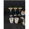 Image 2 : 15 PCS Of Gold Rimmed 1950's Stemware (Glasses)