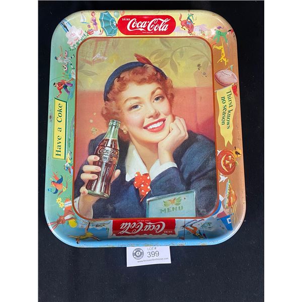 Vintage Metal Coca Cola Tray. Approx. 10 1/2  x13 