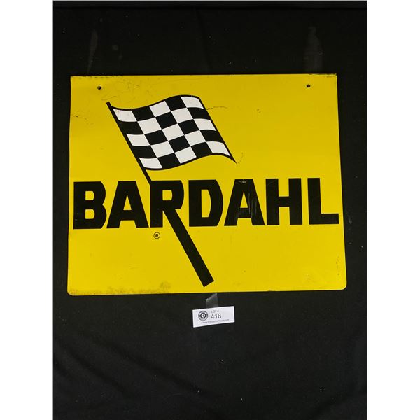 Vintage Bardahl Double-Sided Sign-Very Nice Condition. 18" x 14.5"