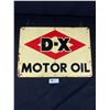 Image 1 : 1950's Original Vintage D-X Motor Oil Sign, Press Sign Co. St.Louis. 19 1/2" x 13.5"