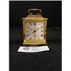 Image 1 : Beautiful Vintage Caravell 8 Swiss Made Brass Clock- Heavy- All Functions Working