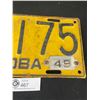 Image 2 : 1949 Manitoba License Plate