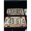 Image 2 : 4 Vintage Saskatchewan License Plates. '55,'57','59 & '61