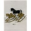 Image 1 : Collectible Horse Lot, Brass Candle Holders etc