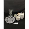 Image 1 : Nice Home Décor Lot w/ Nice Crystal Glass Etched Ash Tray