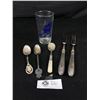 Image 1 : Collectible Lot, Ski Cup + Spoons and Forks Some Sterling Silver