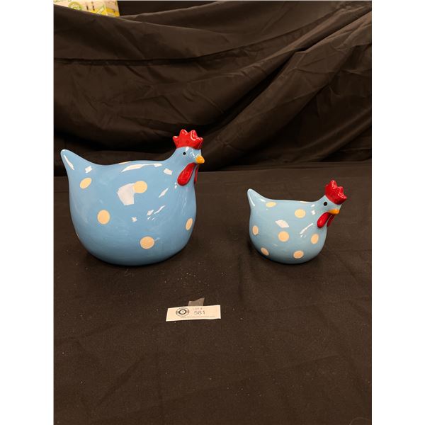 2 Decorative Home Décor Roosters