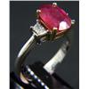 Image 1 : 3.29ct ruby, diamond, and platinum ring