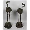 Image 1 : Pair of 19th C. Japanese Meiji period bronze cranes