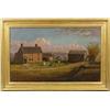 Image 1 : 19th C. American Colonial farm landscape, O/C