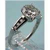 Image 1 : Platinum and diamond ring with 2.75ct center diamond