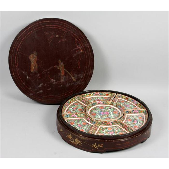 Chinese Set Table Condiments Chinese Rose Medallion condiment set