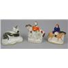 Image 1 : Lot of three (3) miniature Staffordshire figures