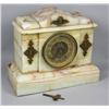Image 1 : Ansonia marble and brass mantle clock w/key