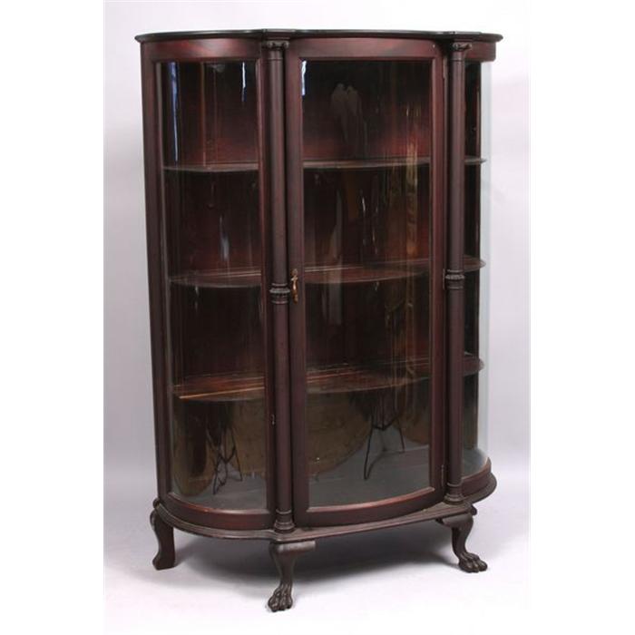 Antique Curved Glass China Cabinet Value