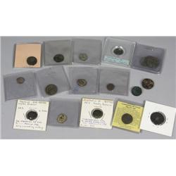 Group of seventeen (17) coins, including Roman and Byzantine
