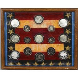 Group of large and small coin commemoratives and other misc.