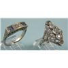 Image 1 : Group of two (2) gold and diamond rings