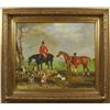 Image 1 : Hunt scene, O/C, 28 1/2" x 32 1/2" framed