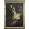 Image 1 : 20th Century Charcoal Portrait of Girl with Hair