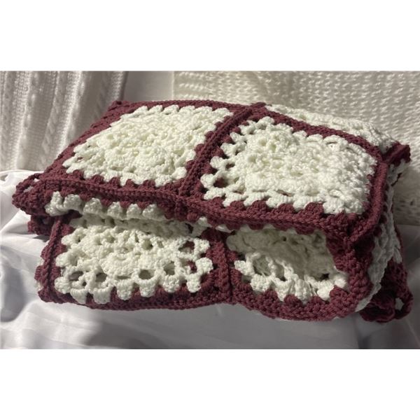 Brand New Crocheted Afghan , 50" x 60" ,  BEAUTIFUL WORK!!