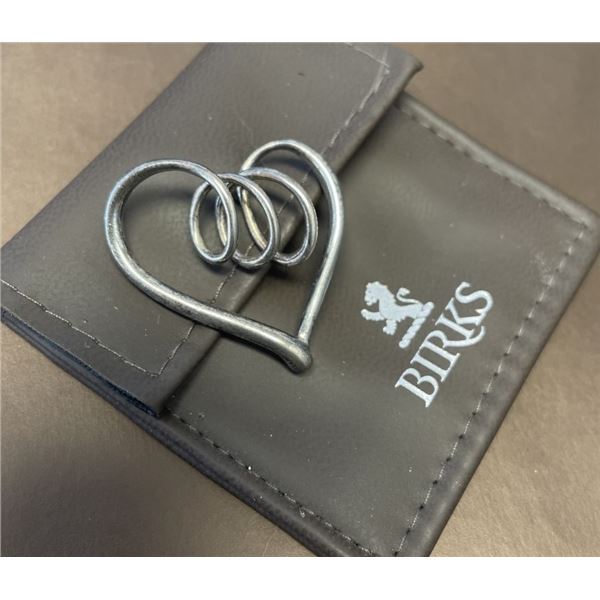 Birks Sterling Silver Heart Pendant