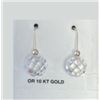 Image 1 : 10K Gold Crystal Drop Earrings