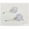 Image 2 : 10K Gold Crystal Drop Earrings