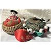 Image 1 : Vintage Asian Pincushion, Container and Thimble Pip Set
