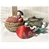 Image 3 : Vintage Asian Pincushion, Container and Thimble Pip Set