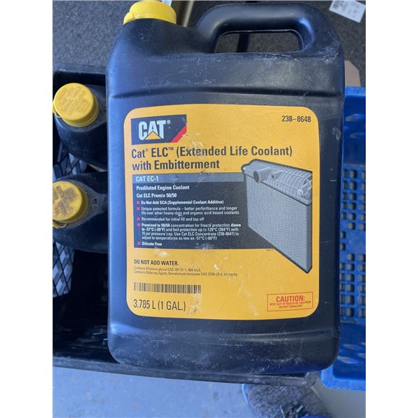 Four 1 Gal  Sealed Containers CAT Caterpiller ELC Premix 50/50 Extended Life Coolant -  NO SHIPPING